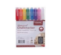 Europel Set pennarelli a gesso liquido impermeabile 3 mm, 8 colori. Pennarelli professionali per finestre, lavagne, vetro e cartelli. Ideali per ristorazione, ufficio, caffè, ristoranti e negozi.