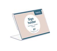 EUROPEL - Supporto per segno, L-Standard, A7, acrilico trasparente, verticale e inclinato, 350126, A7 verticale