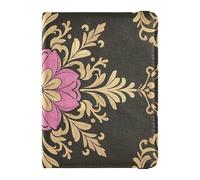 Europeo Oro Vintage Fiori Cuoio decorativo carino passaporto titolare di Viaggio Documenti Organizer Protector Viaggio Passaporto Portafoglio Ultra Sottile, Fiori vintage oro europeo, 1 size