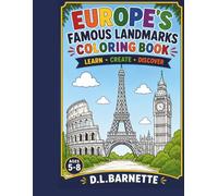 Europe's Famous Landmarks Coloring Book: Big & Easy Coloring Fun for Kids Ages 5-8