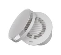 EUROPLAST Ø 100mm Aspiratore Bagno con Timer - Ventola Aspirazione Bianca - Estrattore Aria - Ventilatore da Parete per Cucina, Garage, WC