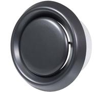 EUROPLAST Ø 100mm Diffusore Regolabile - Valvola di Alimentazione/Scarico Aria Universale - Coperchio Condotto di Ventilazione - Plastica ABS Antracite