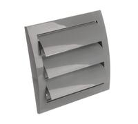 Ø 100mm Griglia di Ventilazione con Zanzariera - Griglie D'Aerazione con Alette a Gravità - Plastica ABS Grigio