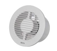 EUROPLAST Ø 125mm Aspiratore Bagno - Ventola Aspirazione Bianca - Estrattore Aria - Ventilatore da Parete per Cucina, Garage, WC