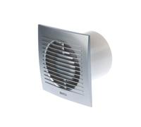 EUROPLAST Ventilatore da bagno, diametro 100 mm, in plastica, argento, con sensore di umidità e timer