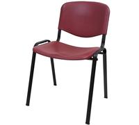 EUROPOLTRONE Sedia Conferenza, Certificata CATAS, Impilabile in Polipropilene, Sedia Ufficio Senza Braccioli, Sedia Scrivania Ergonomica per Sala d'Attesa, Riunioni e Scuola.