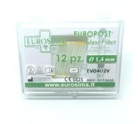 Europost perni in fibra di vetro per rinforzi di otturazione, ricostruzione del moncone, maggiore estetica e resistenza, conf. 12 pz (Ø 1,4 mm) (Ø 1,4)