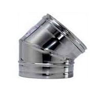 GOMITO A 45° INOX AISI 304 PER STUFA Ø cm.12