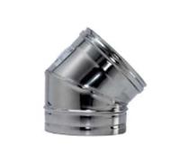 Europrofil Curva Acciaio Inox Gomito 45° Ø cm 30 Stufe e Camini GOMACC45SP05300