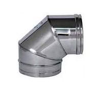 Europrofil Curva Acciaio Inox Gomito 90° Ø cm 8 Stufe e Camini GOMACC90SP0580