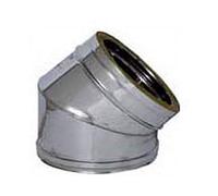 Curva a 45° doppia parete int. ø 100 - est. ø 150