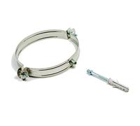 EUROPROFIL Fascetta Murale Diam 80 mm Acciaio Inox Fissaggio A Muro Tubi Caminetti Stufe Caldaie