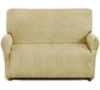 Euroricami Viterbo Corredocasa - Copridivano Imperiale 3 Posti Elasticizzato con Braccioli in Poliestere e Cotone, Fodera Protettiva Antiscivolo per Divano da 170 a 210 cm, Beige