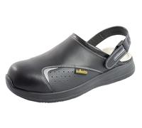 EUROROUTIER Basic 2.0 Black, Zoccoli Scarpe Antinfortunistiche in Pelle Certificate CE EN ISO SB E+FO+Sra (Numeric_46)