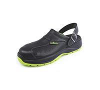 EUROROUTIER Premium Fenix Black Vera Pelle, Zoccoli, Ciabatte Antinfortunistiche Certificate SB+A+E+FO+SRC (Numeric_41)