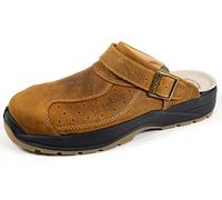 EUROROUTIER Premium Leather Tucson Brown, Zoccoli, Ciabatte Antinfortunistiche Certificate SB E+FO+SRC (45)