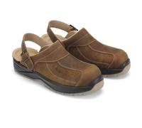 EuroRoutier Premium Leather Tucson Brown, Zoccoli, Ciabatte Antinfortunistiche Certificate SB+A+E+FO+SRC (41)