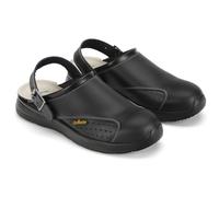 EUROROUTIER Work Slipper, Ciabatta in Pelle con Cinturino Girevole e Fibbia in Metallo, Certificato SRC (Numeric_41)