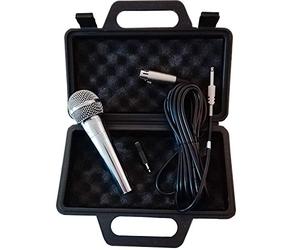 Eurosell - Microfono dinamico premium - argento - canto & palcoscenico + 5 m cavo XRL Jack Mic Set Micro canto dinamico