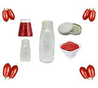 Euroshopping Bottiglia in vetro per passata di pomodoro 720 cc con tappi capsule 53 20 pezzi