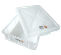 Euroshopping Contenitore per Alimenti Impasto lievitazione Pizza Pane Pasta Cassetta con Coperchio Service Fischiotto para Spruzzi in Omaggio (2 30x40+Coperchio)