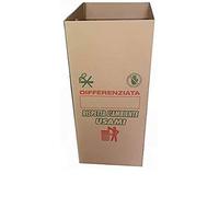 Euroshoppingonline Pattumiera Secchio Contenitore Porta Sacco Raccolta Differenziata in Cartone per Fiere Sagre 40x40xh90 cm - Sacchetto per Rifiuti - 1 Unità