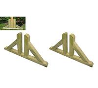 Euroshoppingonline Piedino Doppio per Pannelli in Legno di Pino impregnato in Autoclave Spessore mm. 70 - Durevole e Resistente alle muffe 2 Pezzi