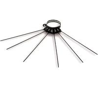 Euroshoppingonline Stendibiancheria per tubi stufa a raggi regolabile stendi biancheria stufa a pellet o legna raggiera nero nera DA 80 A 130 MM stendi radiatore lavette