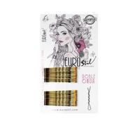 Eurostil Cabello Caja De Clips Doble Onda Bronze 24Un