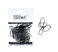 Eurostil Elastici per capelli in gomma nera 50 pezzi - Elastico per capelli
