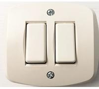 EuroStore07® DOPPIO DEVIATORE 3 CONTATTI AUTOPORTANTE IN ABS PER SCATOLA TONDA ME 3 + 7