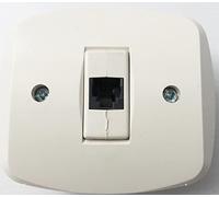 EuroStore07® PRESA LAN/INTERNET AUTOPORTANTE IN ABS PER SCATOLA TONDA ME 2 + 6