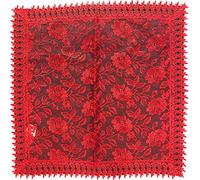 EUROSTYLE Art. Felce in Pizzo Sangallo Ricamato Macrame Floreale Striscia Runner centrotavola centrino copritavolo tovaglia (Centrotavola Quadrato 85x85cm, Rosso)
