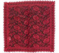EUROSTYLE Art. Felce in Pizzo Sangallo Ricamato Macrame Floreale Striscia Runner centrotavola centrino copritavolo tovaglia (Centrotavola Quadrato 85x85cm, Bordeaux)