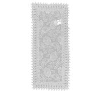 EUROSTYLE Art. Felce in Pizzo Sangallo Ricamato Macrame Floreale Striscia Runner centrotavola centrino copritavolo tovaglia (Striscia Runner 40x130cm, Bianco)