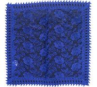 EUROSTYLE Art. Felce in Pizzo Sangallo Ricamato Macrame Floreale Striscia Runner centrotavola centrino copritavolo tovaglia (Centrotavola Quadrato 85x85cm, Blu)