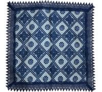 EUROSTYLE centrotavola copritavolo Art. Loggia tovaglia Striscia centrino da Tavolo con Applicazioni in Pizzo Macrame Tulle Sangallo Ricamato (Centrotavola Quadrato 85x85cm, Blu)