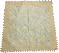 EUROSTYLE centrotavola copritavolo Art. Loggia tovaglia Striscia centrino da Tavolo con Applicazioni in Pizzo Macrame Tulle Sangallo Ricamato (Centrotavola Quadrato 85x85cm, Beige Medio)