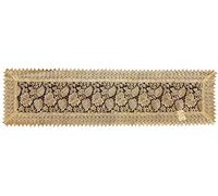 EUROSTYLE Set centrino Runner Striscia corredo da Tavolo Intagliato in Pizzo Macrame Art. alfiere in Poliestere (Striscia Runner, Beige Scuro)
