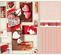 EUROSTYLE strofinaccio Art. Pino canavaccio torcione Asciugamani da Cucina in Cotone 100% 3 pz assoriti per Confezione Rosso Natalizio con Pizzo Stampati con Alberi Stelle Natalizi