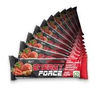 EUROSUP ENERGY FORCE - 10 pezzi - Barretta Energetica con Mandorle e Frutta | Energia Immediata e Prolungata | Con Vitamina B2 | Ideale per Running, Ciclismo ed Endurance | Gusto Mandorla-Fragola