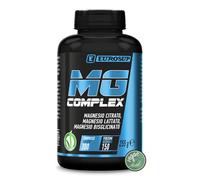 EUROSUP MG COMPLEX - Magnesio ad Alta Biodisponibilità da Citrato, Lattato e Bisglicinato | Energia, Funzione Muscolare e Sistema Nervoso | 100% Vegan | 300 compresse