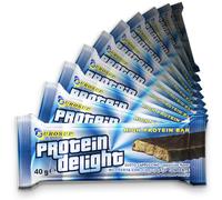 EUROSUP PROTEIN DELIGHT gusto Cappuccino - Box da 10 Barrette Proteiche - Proteine del Latte 25%, con vero Cioccolato - Crescita e Mantenimento Massa Muscolare, Alta Qualità Nutrizionale