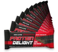 EUROSUP PROTEIN DELIGHT gusto Cioccolato - Box da 10 Barrette Proteiche - Proteine del Latte 25%, con vero Cioccolato - Crescita e Mantenimento Massa Muscolare, Alta Qualità Nutrizionale