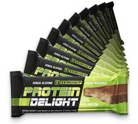 EUROSUP PROTEIN DELIGHT gusto Nocciola - Box da 10 Barrette Proteiche - Proteine del Latte 25%, con vero Cioccolato - Crescita e Mantenimento Massa Muscolare, Alta Qualità Nutrizionale