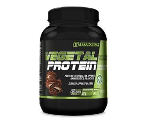 EUROSUP VEGETAL PROTEIN - Proteine Vegetali Pisello e Girasole | Con Bromelina, Fibre, Vitamine B6 e B12 | Supporto Massa Muscolare | Ottima Solubilità e Gusto | VeganOK | 900g - Cioccolato