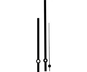 EUROTIME 195943 Kit lancette Standard Alluminio Nero Rotondo