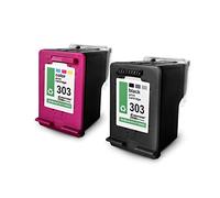Eurotone 2x Cartucce d'inchiostro compatibili per HP 303 Envy Inspire 7200 Series sostituiscono 303XL CMYK Nero Ciano Magenta Giallo