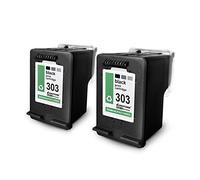 Eurotone 2x Cartucce d'inchiostro compatibili per HP 303 Envy Inspire 7900 Series sostituiscono 303XL Nero Nero