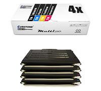 Eurotone 4er SET Toner Cartridge per Samsung CLP-500 CLP-510 CLP-515 CLP-550 Serie - CLP 500 500A 500G 500N 500NA 500R 510 510N 515 550 550G 550N - Black nero + Cyan + Magenta + Yellow giallo